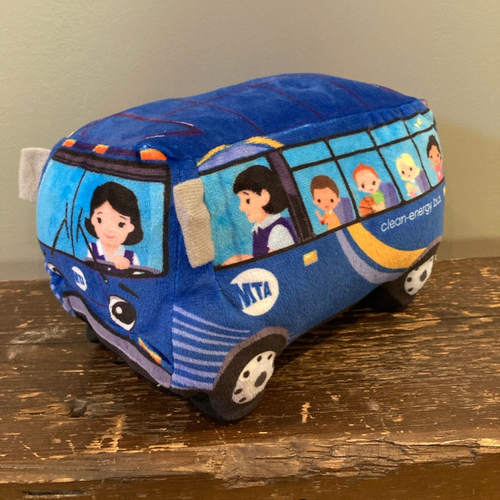 Cuddle Barn NYC MTA plush stuffed bus toy stuffie